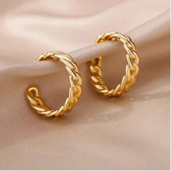 14K gold filled Gold hoop earrings - Picture 5 of 5